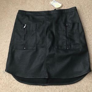BCBG Faux Leather Mini Skirt